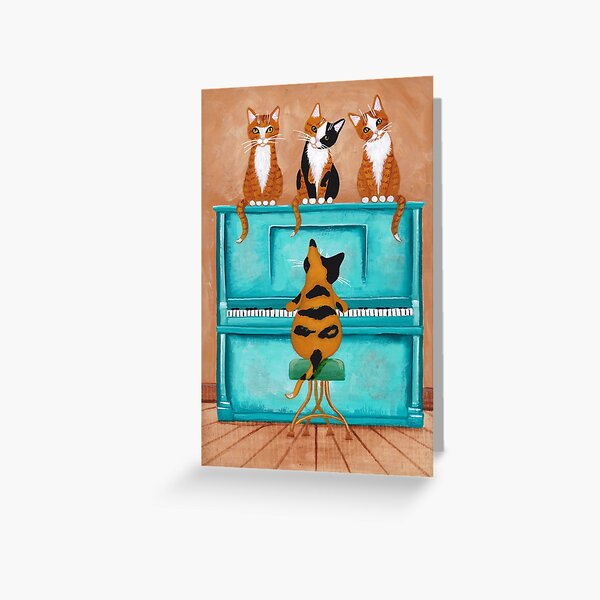 Item preview, A Purrfect Piano Purrformance designed and sold by KilkennyCat Art.