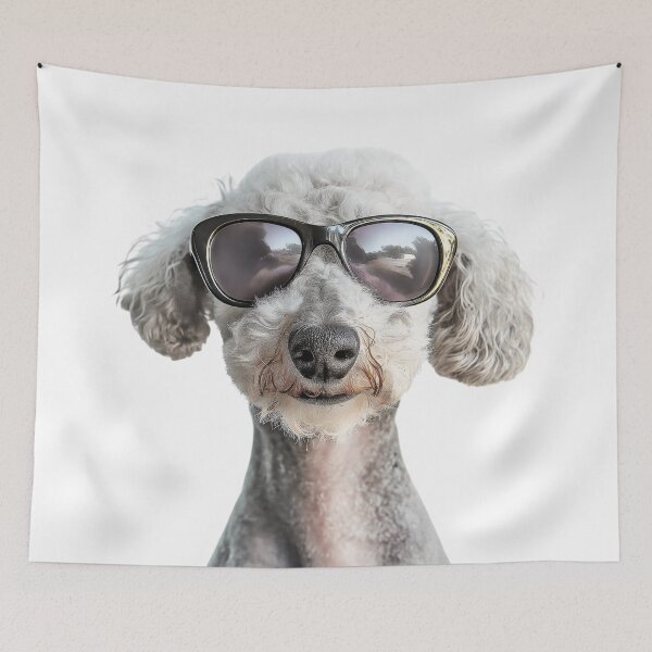 Item preview, Funny cool Bedlington Terrier Dog wearing sunglasses designed and sold by LazyOwlStore.