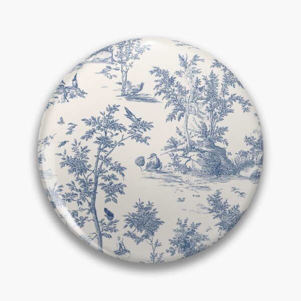 Item preview, Blue Vintage Print - Blue Toile - Bohemian Print - Cream designed and sold by DreamersPlan.