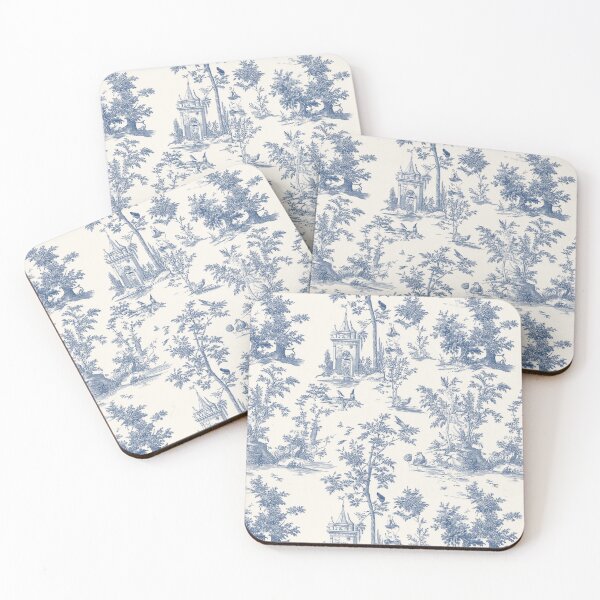Item preview, Blue Vintage Print - Blue Toile - Bohemian Print - Cream designed and sold by DreamersPlan.