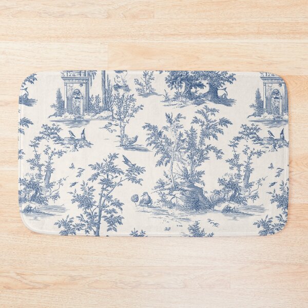 Item preview, Blue Vintage Print - Blue Toile - Bohemian Print - Cream designed and sold by DreamersPlan.