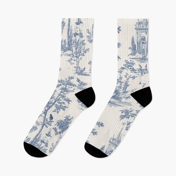 Item preview, Blue Vintage Print - Blue Toile - Bohemian Print - Cream designed and sold by DreamersPlan.
