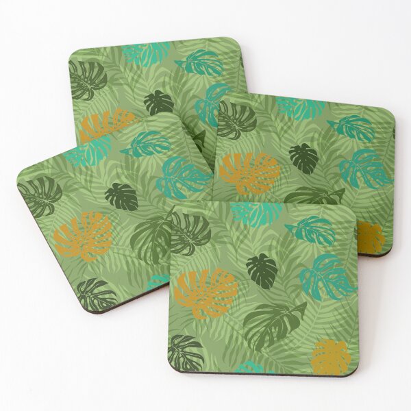Item preview, Vibrant Tropical Leaves on Lush Green Background designed and sold by Nouveaupattern.