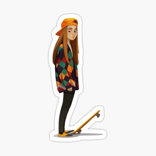 Skater girl Sticker
