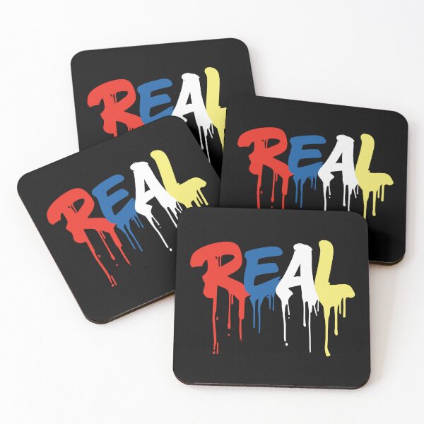 Item preview, Colourful "REAL" Typography Art designed and sold by StyleTee11.