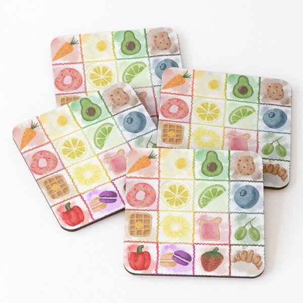 Item preview, Watercolour Food Pattern designed and sold by CaitysCorner.