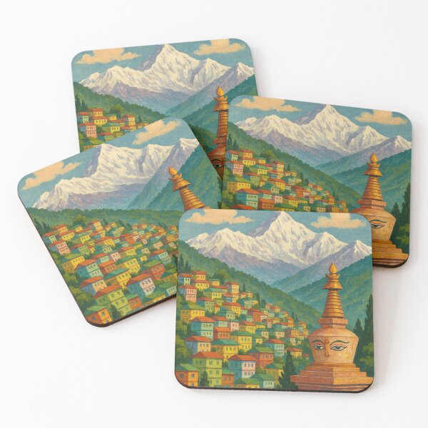 Item preview, Gangtok Stupa with Prayer Flags and Eastern Himalayan View designed and sold by Places On Earth.
