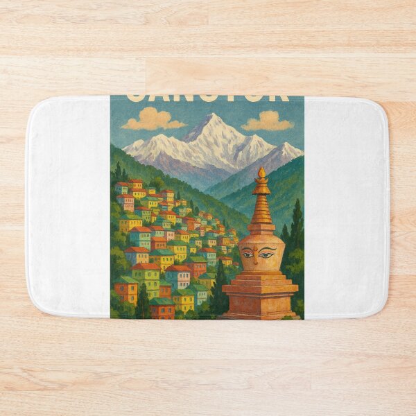 Item preview, Gangtok Stupa with Prayer Flags and Eastern Himalayan View designed and sold by Places On Earth.