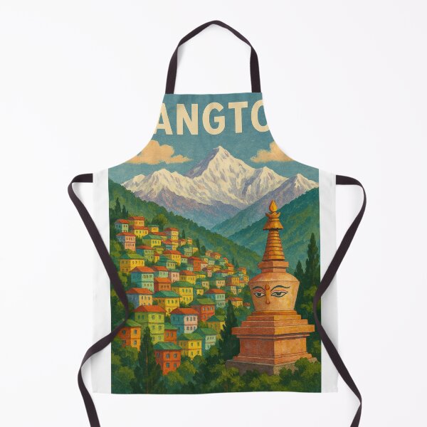 Item preview, Gangtok Stupa with Prayer Flags and Eastern Himalayan View designed and sold by Places On Earth.