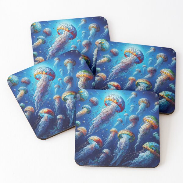 Item preview, Mosaic Jellyfish in the Deep Blue Sea designed and sold by purplesensation.