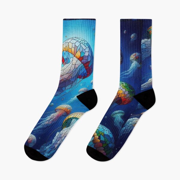 Item preview, Mosaic Jellyfish in the Deep Blue Sea designed and sold by purplesensation.