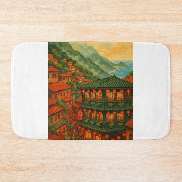 Item preview, Night Lantern Lights of Jiufen Old Street in Taiwan designed and sold by Places On Earth.