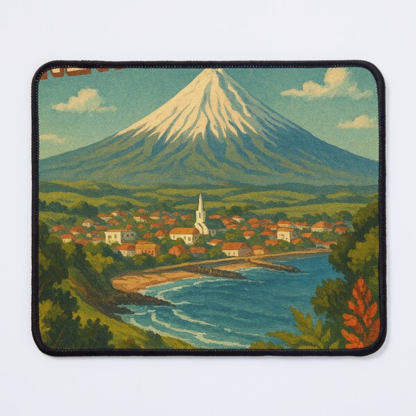 Item preview, New Plymouth Coastline with Mount Taranaki Volcano in New Zealand designed and sold by Places On Earth.