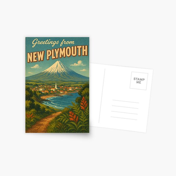 Item preview, New Plymouth Coastline with Mount Taranaki Volcano in New Zealand designed and sold by Places On Earth.