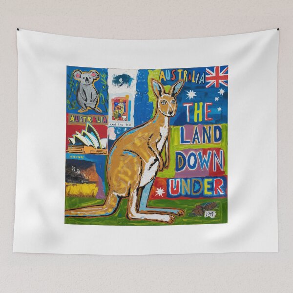 Item preview, Hopping Through the Land Down Under, Australia, Kangaroo, funnyfits70, Humor, Funny, retro, vintages, funny quotes, animal humor, designed and sold by FunnyFits70.