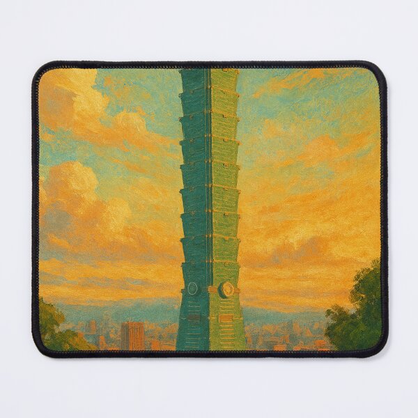 Item preview, Taipei 101 Tower at Sunset with City Skyline and Forest Framing designed and sold by Places On Earth.