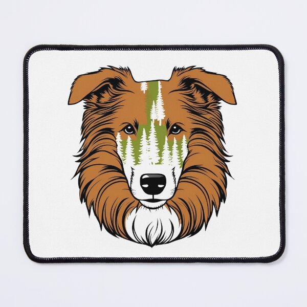 Item preview, Forest Silhouette of a Rough Collie designed and sold by GoodyPaws.