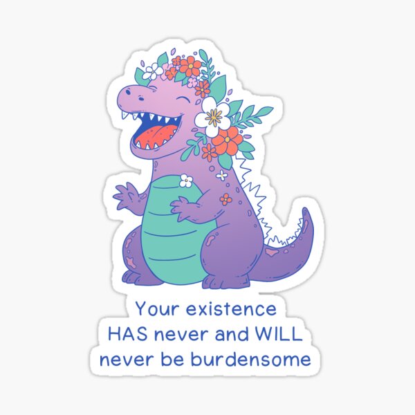 Item preview, Positive Dino Affirmation | Wholesome Flower Crown Dinosaur designed and sold by Jess.a.creates.