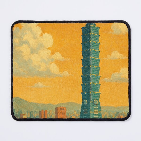 Item preview, Taipei 101 Skyline at Sunset with City Skyline and Forest Framing designed and sold by Places On Earth.