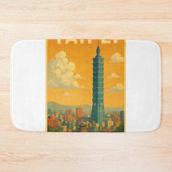 Item preview, Taipei 101 Skyline at Sunset with City Skyline and Forest Framing designed and sold by Places On Earth.