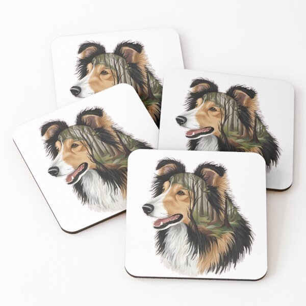 Item preview, Forest Silhouette of a Rough Collie designed and sold by GoodyPaws.
