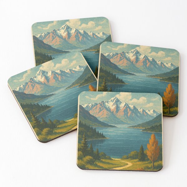 Item preview, Aotearoa Queenstown Lakeside with Steamboat and Mountains designed and sold by Places On Earth.