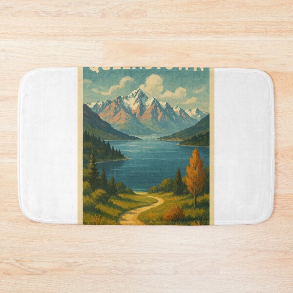 Item preview, Aotearoa Queenstown Lakeside with Steamboat and Mountains designed and sold by Places On Earth.