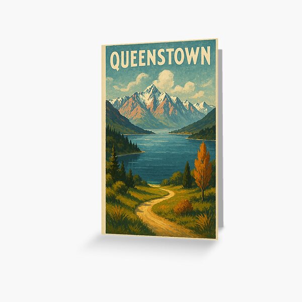 Item preview, Aotearoa Queenstown Lakeside with Steamboat and Mountains designed and sold by placesonearth.