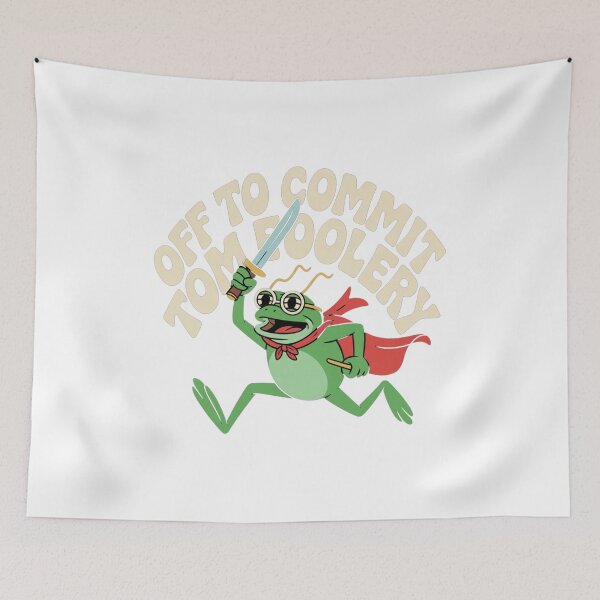 Item preview, off to commit, tom foolery, goofy, frog, funnyfits70, Humor, Funny, retro, vintages, funny quotes, animal humor, designed and sold by FunnyFits70.