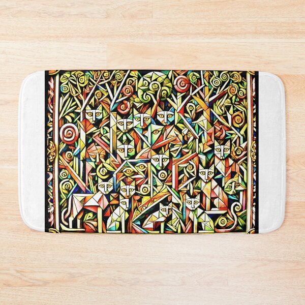 Item preview, cubism cats 2025 tileartwork designed and sold by tileartwork.