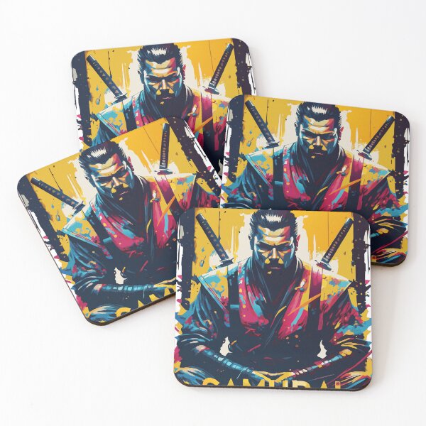 Item preview, CAUTION SAMURAI logo, Japanese heroes vector art designed and sold by blindblues50.