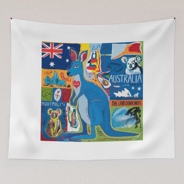 Item preview, Hopping Through the Land Down Under, Australia, Kangaroo, funnyfits70, Humor, Funny, retro, vintages, funny quotes, animal humor, designed and sold by FunnyFits70.