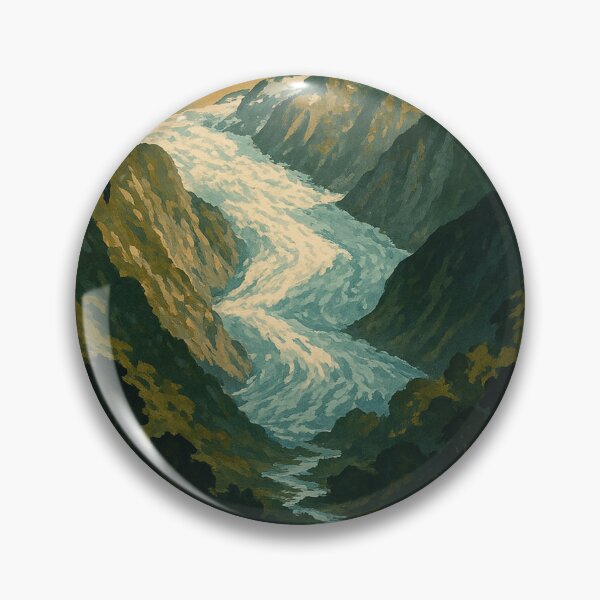 Item preview, Franz Josef Glacier Valley Surrounded by Rainforest and Mountains designed and sold by Places On Earth.