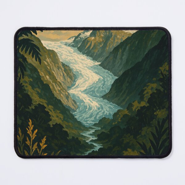 Item preview, Franz Josef Glacier Valley Surrounded by Rainforest and Mountains designed and sold by Places On Earth.
