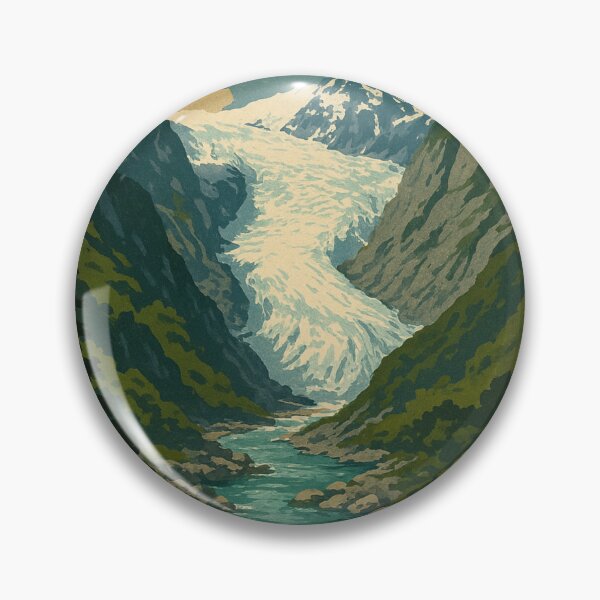 Item preview, Franz Josef Glacier Surrounded by Rainforest and Mountains designed and sold by Places On Earth.