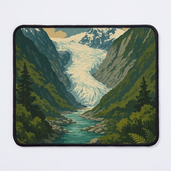 Item preview, Franz Josef Glacier Surrounded by Rainforest and Mountains designed and sold by Places On Earth.