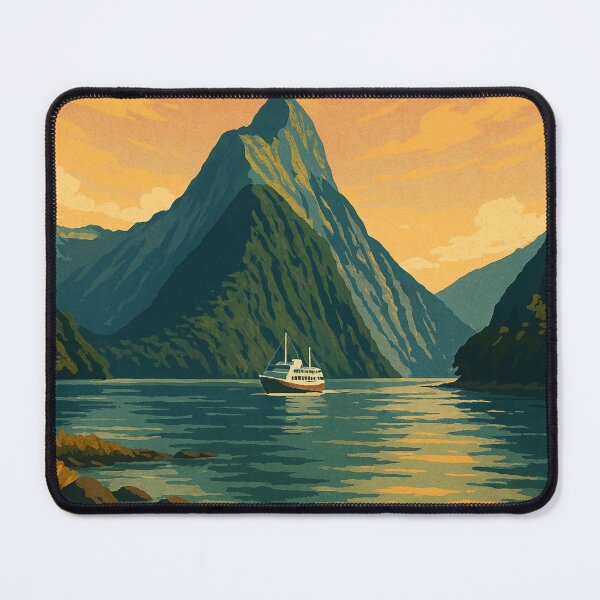 Item preview, Milford Sound with Mitre Peak and Fiordland Landscape, New Zealand designed and sold by Places On Earth.
