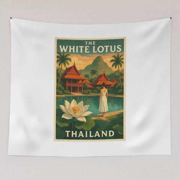 Item preview, The White Lotus Thailand designed and sold by Places On Earth.