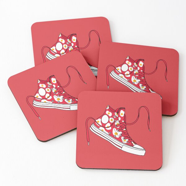 Item preview, Fried egg red high tops designed and sold by MickeyEdwards.