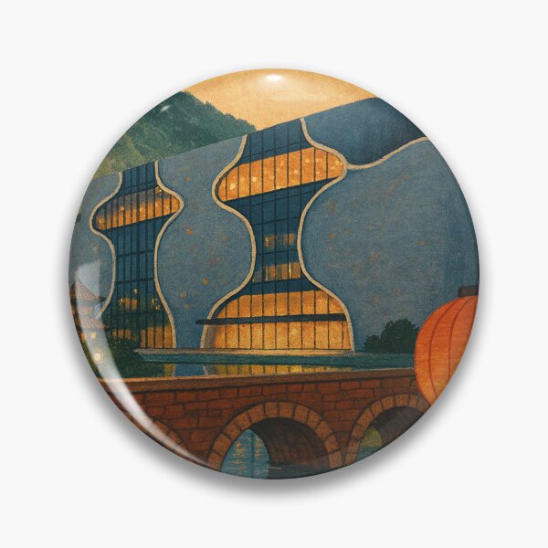 Item preview, Taichung National Theater and Lanterns with Sunset Sky, Taiwan designed and sold by Places On Earth.