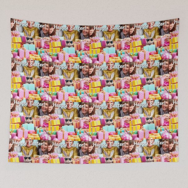 Item preview, Felices Pascuas con un conejito genial y regalos designed and sold by lanasworld.