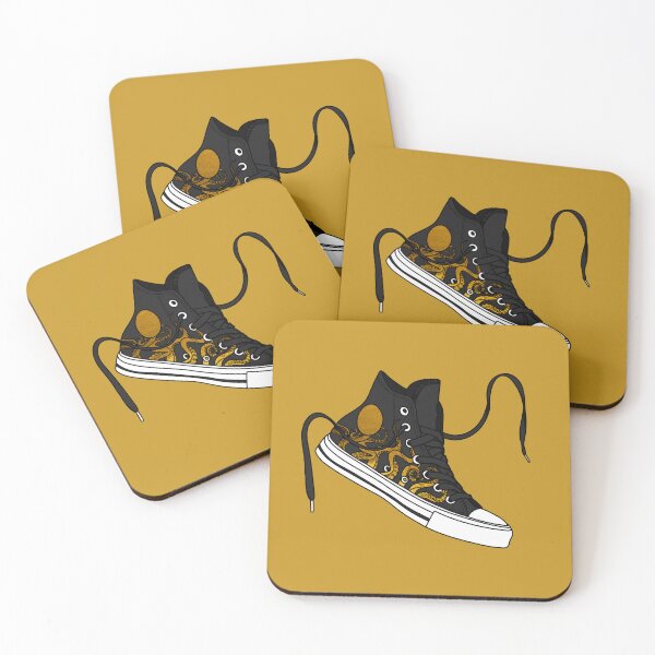 Item preview, octopus black and gold high tops designed and sold by MickeyEdwards.