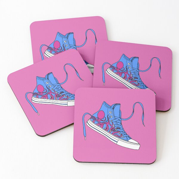Item preview, octopus blue and pink high tops designed and sold by MickeyEdwards.