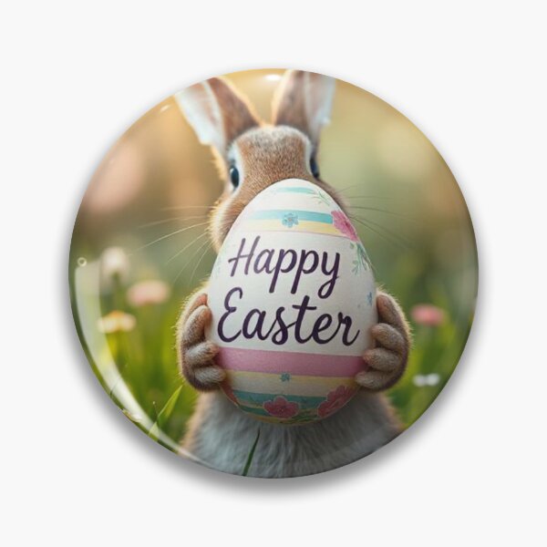 Item preview, Happy Easter Egg And Bunny Holds It designed and sold by lanasworld.