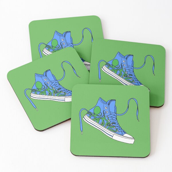 Item preview, octopus blue and green high tops designed and sold by MickeyEdwards.