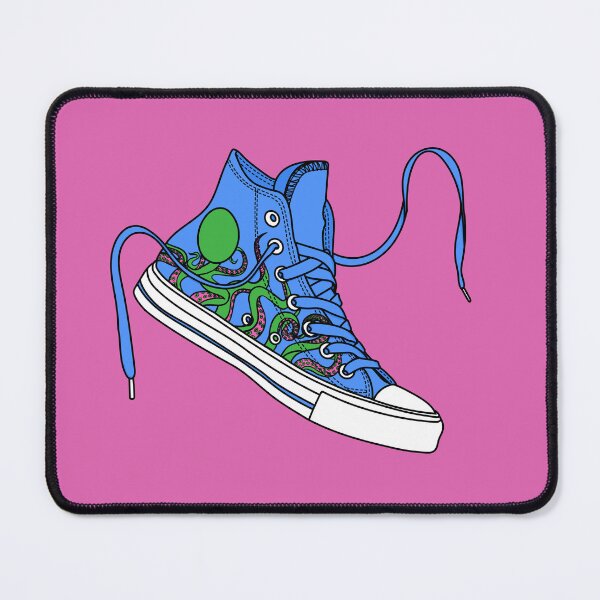 Item preview, octopus blue, green and pink high tops designed and sold by MickeyEdwards.