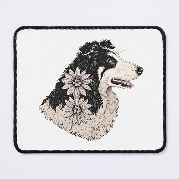 Item preview, Floral Silhouette of a Rough Collie designed and sold by GoodyPaws.