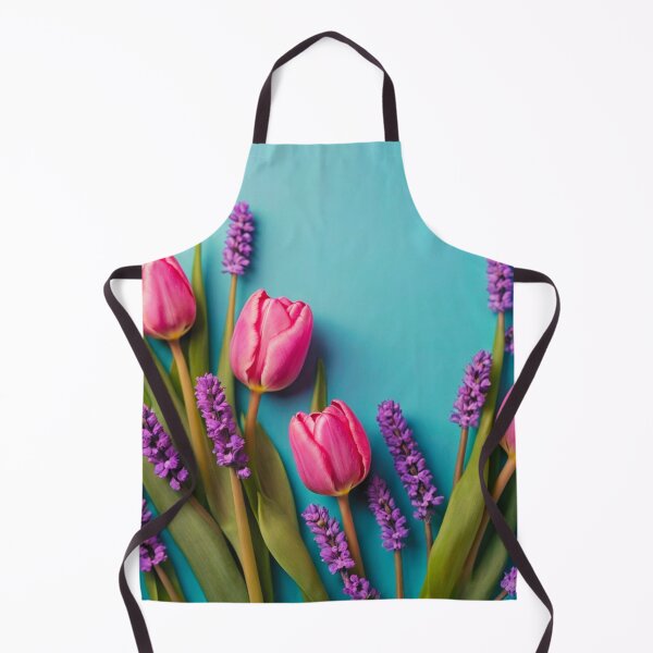Item preview, Colorful spring flowers. Pink tulips and lavander designed and sold by SeaSoulArt.