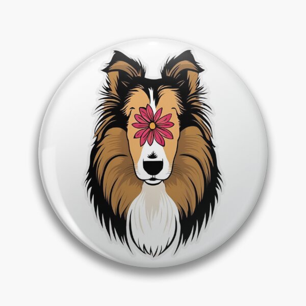 Item preview, Floral Silhouette of a Rough Collie designed and sold by GoodyPaws.