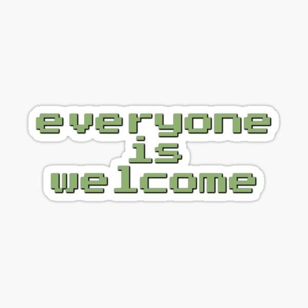 A Simple Welcome Sticker